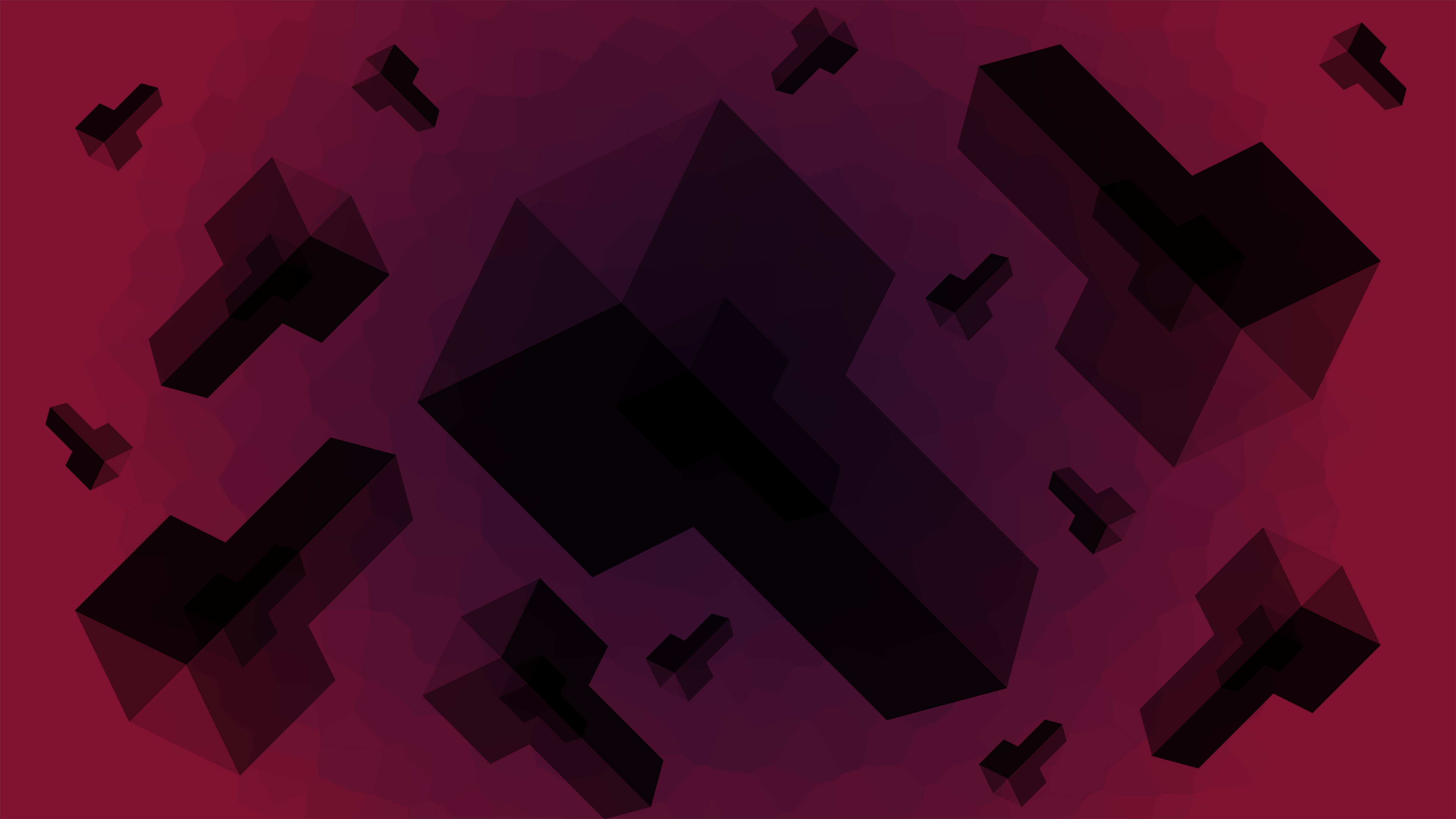 Floating Transparent Cubes abstract art wallpaper